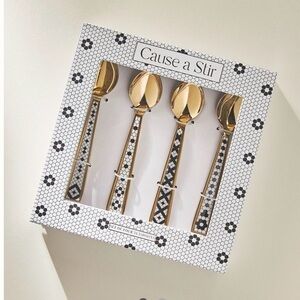 Anthropologie the bistro tile collection set of 4 spoons